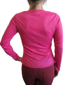 Long Sleeves V-Neck Cotton Top for Women (1436)