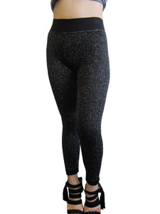 Women Seamless Lurex Ribbed Full Legging (21-2455)