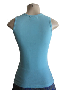 Cotton Round Neck Sleeveless Ribbed Tank Top (BAIK-605)