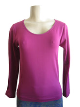 Women Scoop Neck Long Sleeve Top with Fleece (FAB-13638)