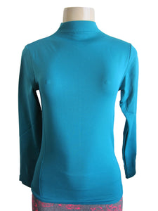 Women One Size Basic Mock Neck Long Sleeve Top with Fleece (FAB-13820)