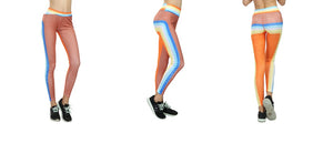 Women Multi-color Active Leggings (FAB-19139)