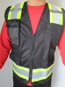 F&F Safety Vest with Pull up Zipper FAB-21132