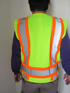 F&F Safety Vest with Pull up Zipper FAB-21132