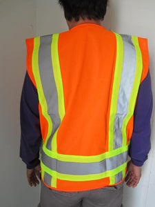 F&F Safety Vest with Pull up Zipper FAB-21132