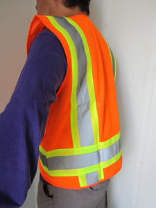 F&F Safety Vest with Pull up Zipper FAB-21132