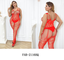 F&F Full Bodysuit Fishnet Lingerie Queen Size FAB-21160Q