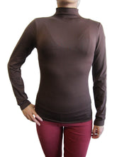 Women One Size Basic Mock Neck Long Sleeve Top with Fleece (FAB-13820)