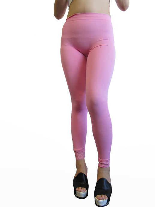 Women seamless full legging with lace