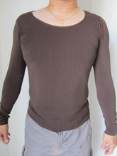 Men's Basic Long Sleeve Scoop Neck Top (FAB-12603)