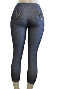 Capri Denim Look Stylish Leggings  (FAB-11217)