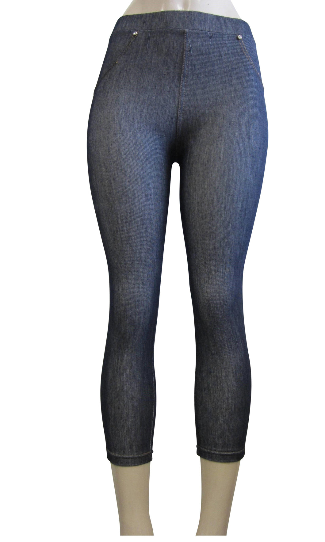  Denim Look Capri Fashionable Jeggings Leggings  (FAB-11218)