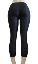 Petite/Women One Size Denim Look Slim Capri Leggings  (FAB-11338)