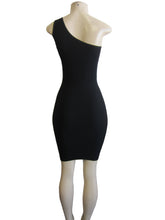 One Shoulder Bodycon Fitted Club Party Cocktail Mini Dress (FAB-12408)