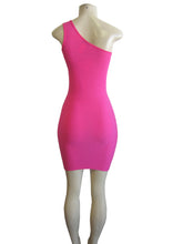 One Shoulder Bodycon Fitted Club Party Cocktail Mini Dress (FAB-12408)