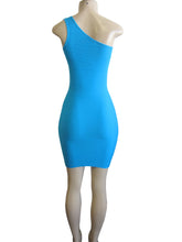 One Shoulder Bodycon Fitted Club Party Cocktail Mini Dress (FAB-12408)