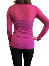 Women One Size Round Neck Long Sleeve with Mesh (FAB-13246)