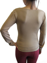 Women Scoop Neck Long Sleeve Top with Fleece (FAB-13638)