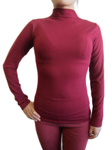 Women One Size Basic Mock Neck Long Sleeve Top with Fleece (FAB-13820)