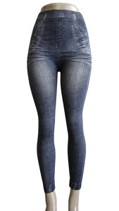 Women Stretch Jean Look Ankle-length Legging (FAB-901)