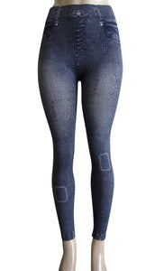 Printed Ripped Patch Leggings (FAB-9381)