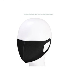 Plain Black Anti-Pollution Daily Mask 