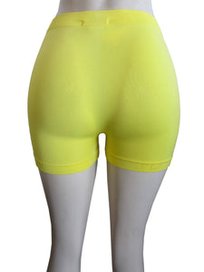 Women One Size Cycling Biker Yoga Workout Shorts (Mini Shorts)